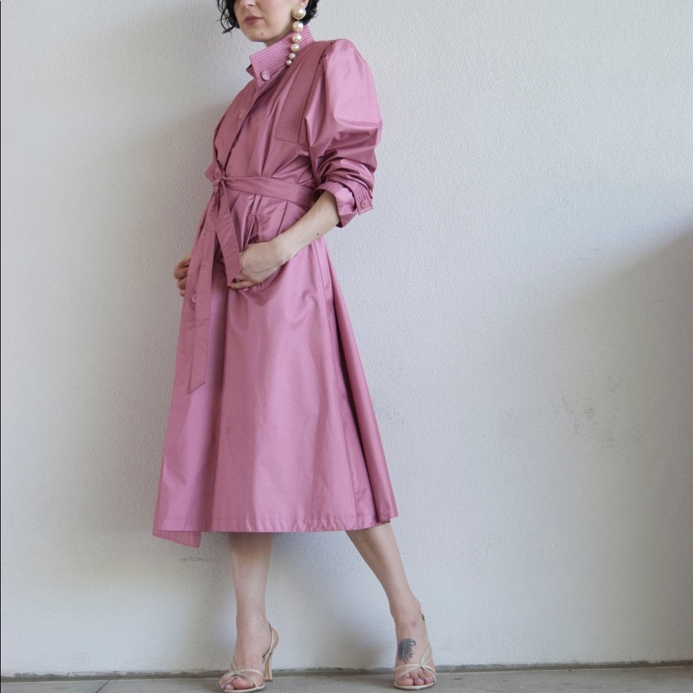 Vintage/ Mauve Pink trench coat